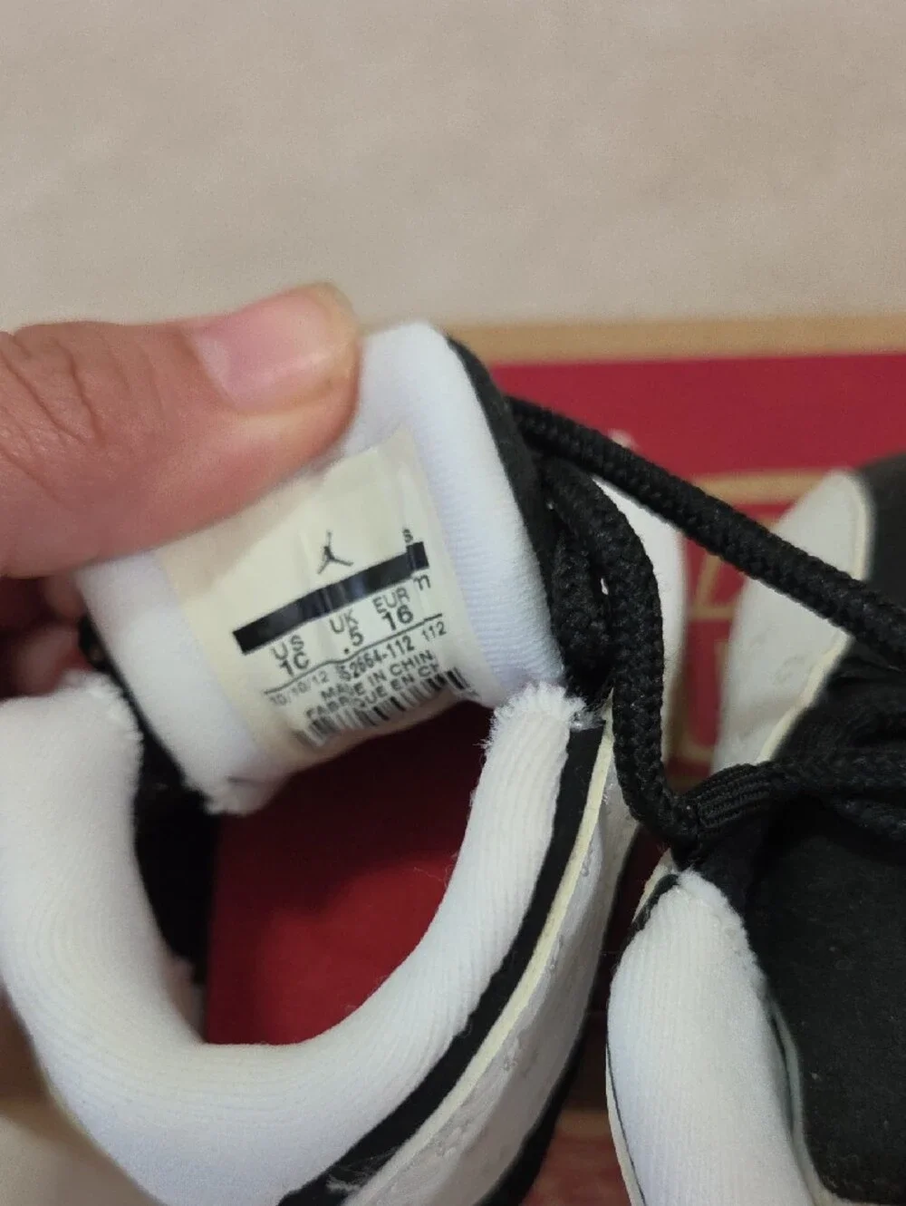 Jordan Baby Black, White & Red Soft-Soled Walker Shoes